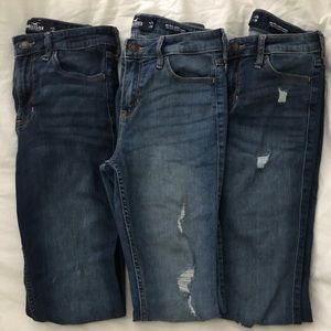 Bundle of three brand new hollister skinny jeans
